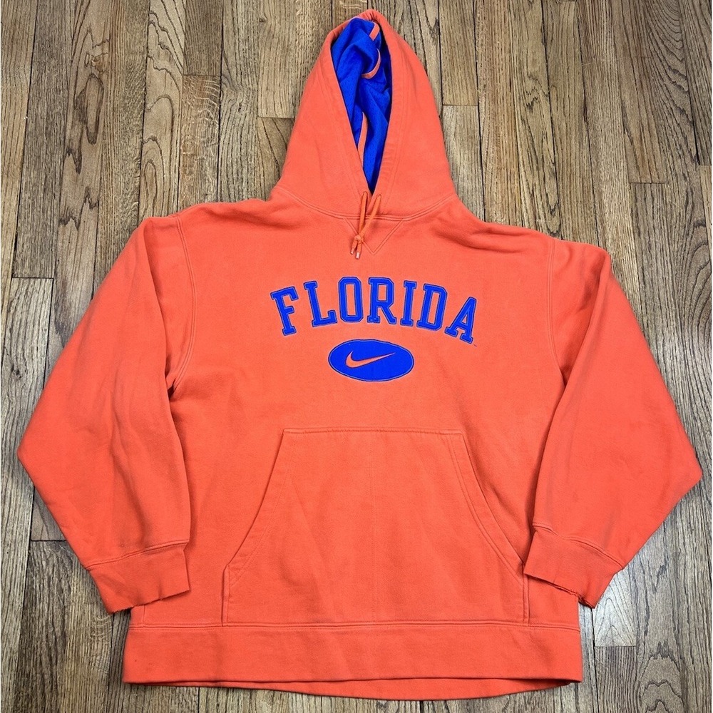 Vintage Nike Center Swoosh Florida Gators Hoodie Sweatshirt Men's Size Medium